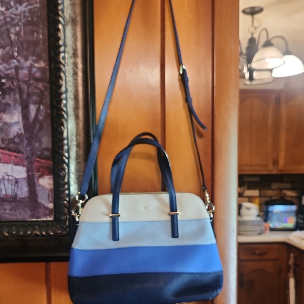 Kate Spade Blue and Cream Crossbody Bag